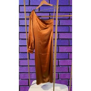 ANTHROPOLOGIE RIVIERA ONE-SHOULDER MAXI DRESS